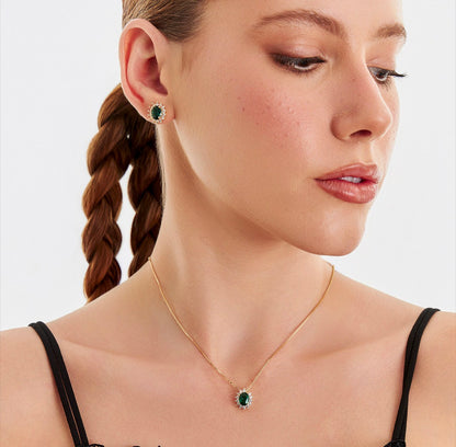 Conjunto verde esmeralda
