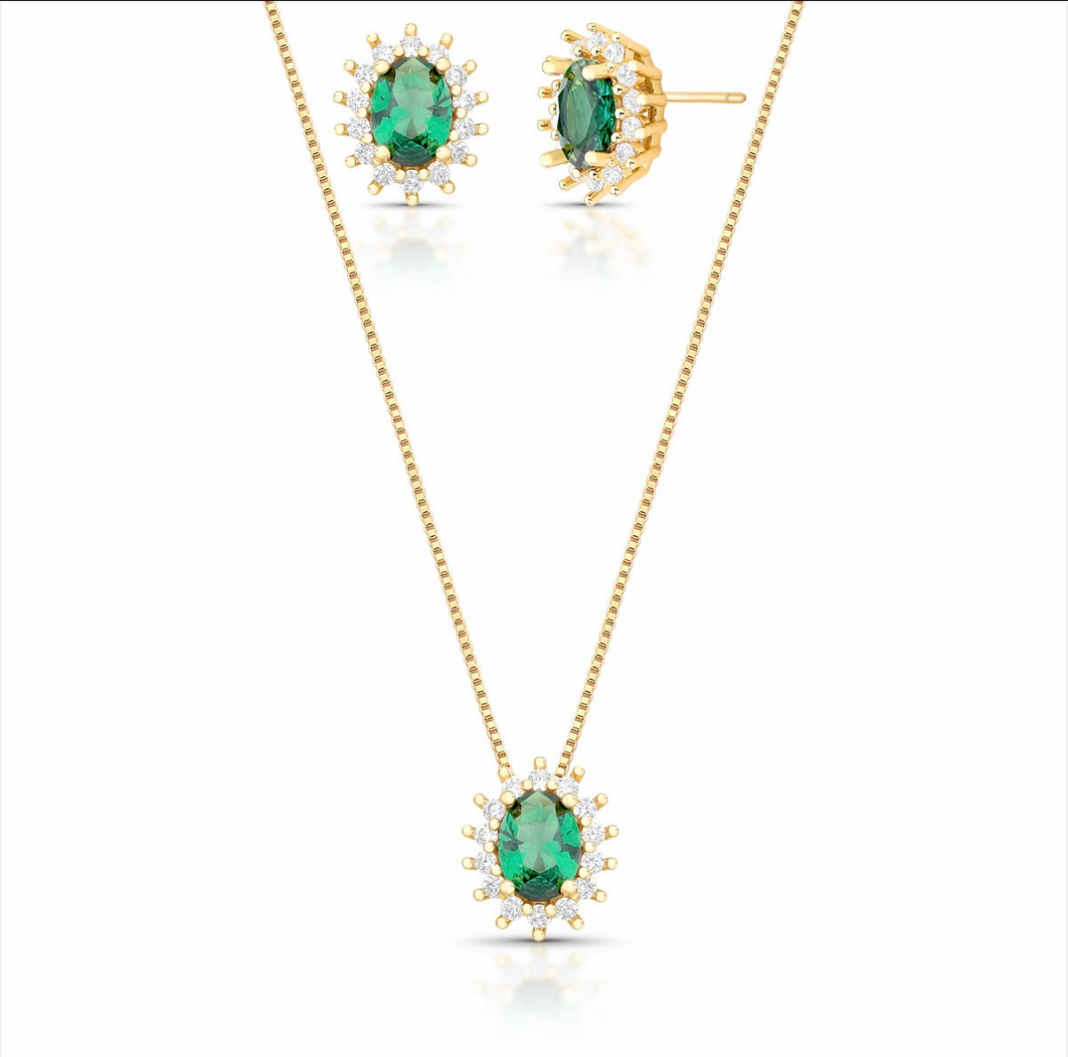 Conjunto verde esmeralda